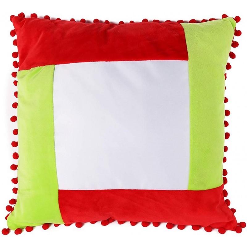 MULTICOLOUR SPLICING VELVET PILLOW